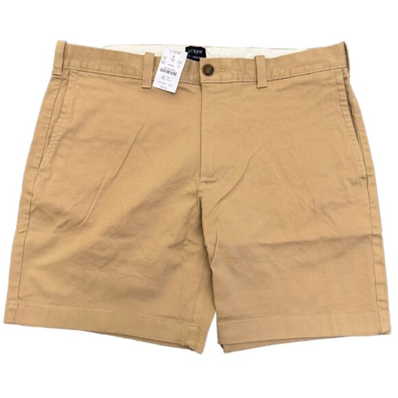 J. Crew Factory Men's 7" Flex Chino Short Size 33 British Khaki NEW - Picture 2 of 4